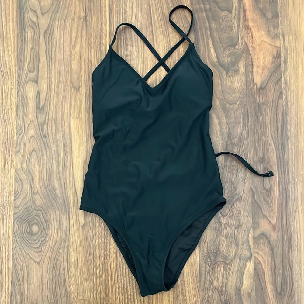 AERIE Basic Black One-Piece Swimsuit XS|P